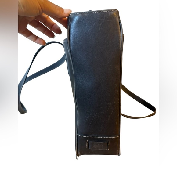 Coach Vintage Hampton Chocolate Brown Leather Laptop Shoulder Bag - Picture 4 of 15